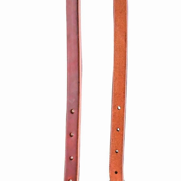 Jeffers "Dr. J" Harness Leather Amish Sliding Ear Headstall with Stainless Steel Hardware