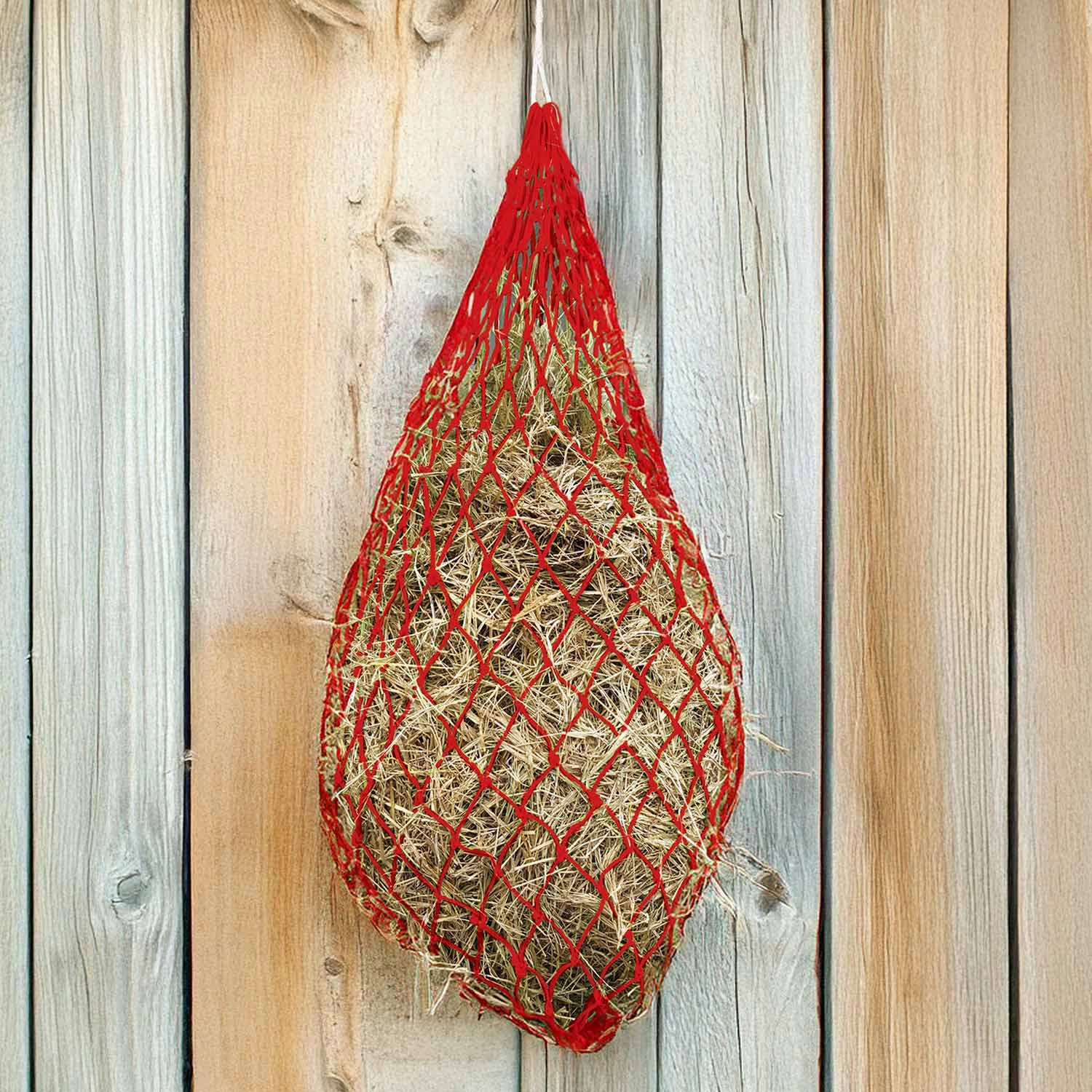 Jeffers Slow Feed 2" x 2" Hay Net for Horses, Red