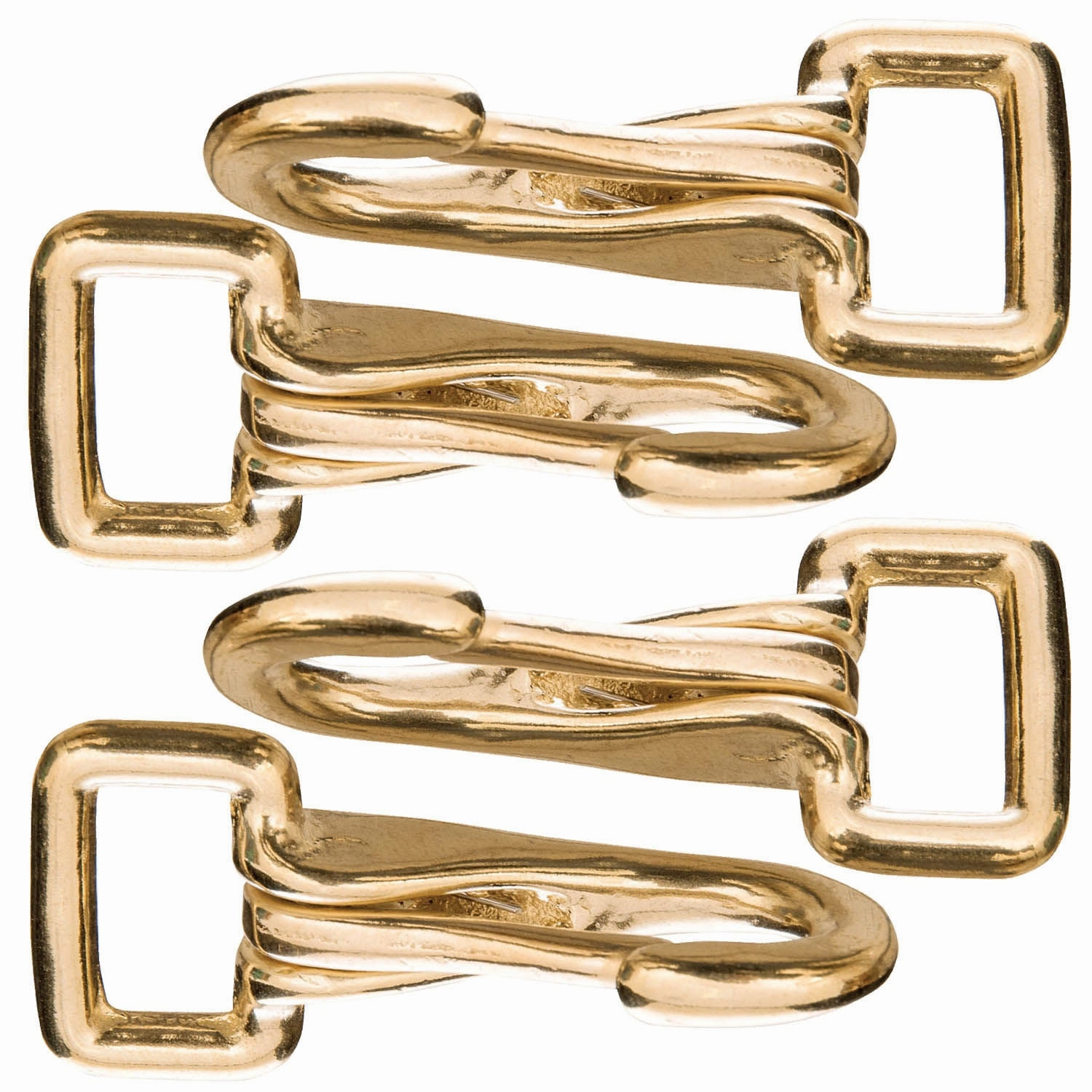 Jeffers Solid Brass Rein Spring Snap with Flat Fixed Eye