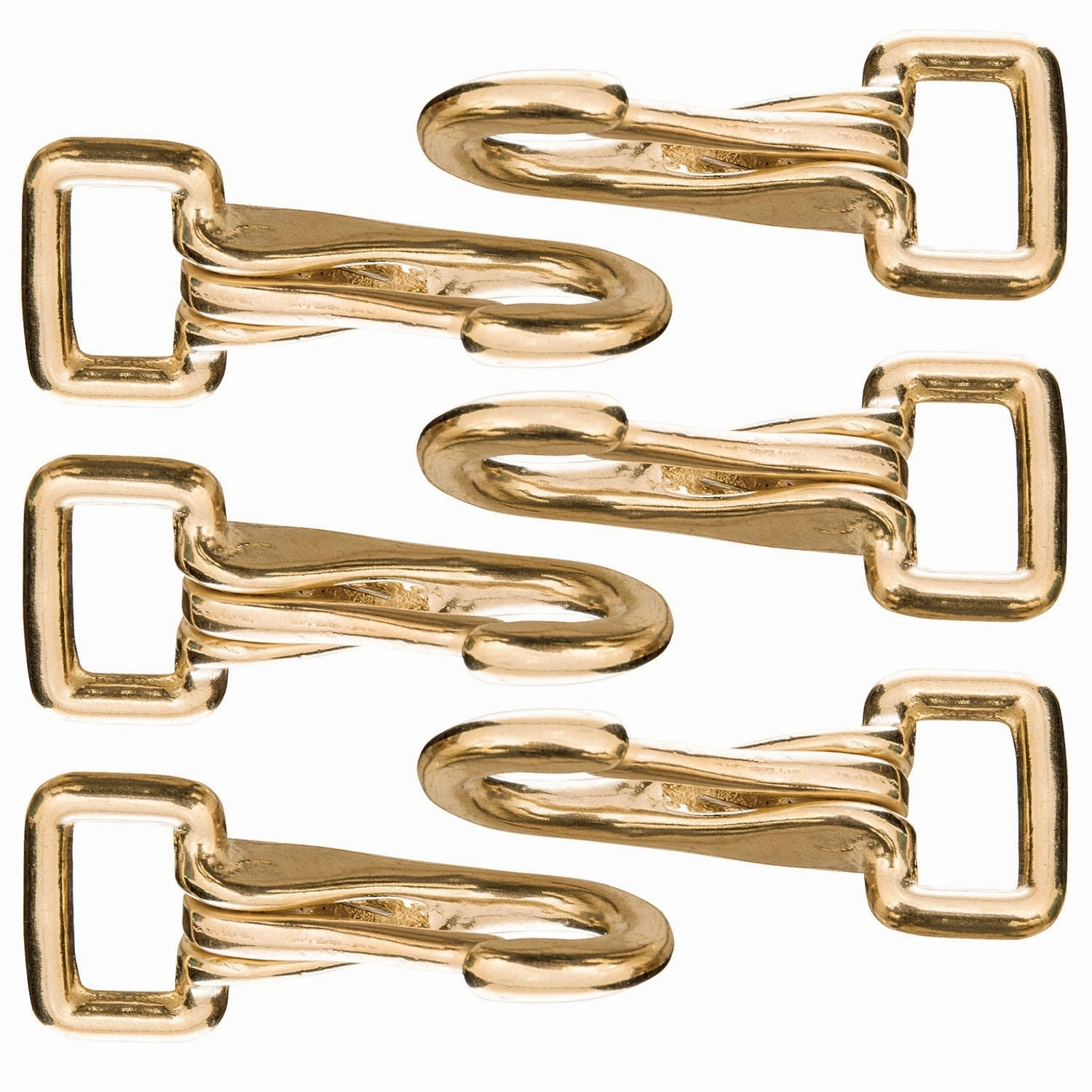 Jeffers Solid Brass Rein Spring Snap with Flat Fixed Eye