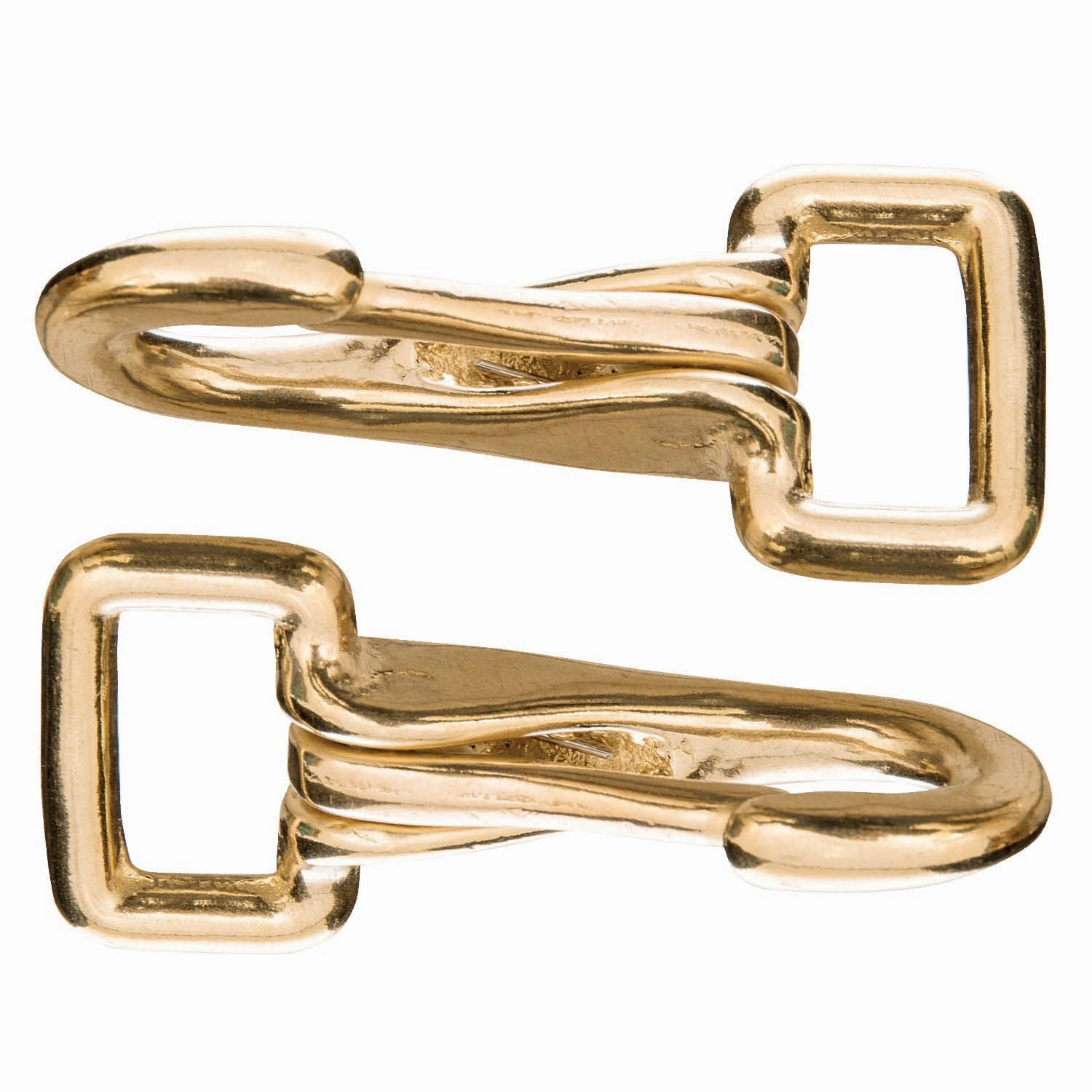 Jeffers Solid Brass Rein Spring Snap with Flat Fixed Eye