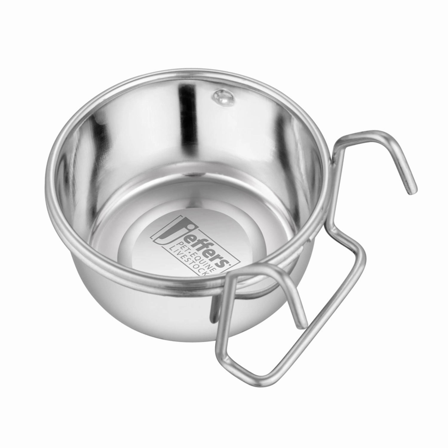Jeffers Stainless Steel Cage Cup Pet Feeders with Hooks