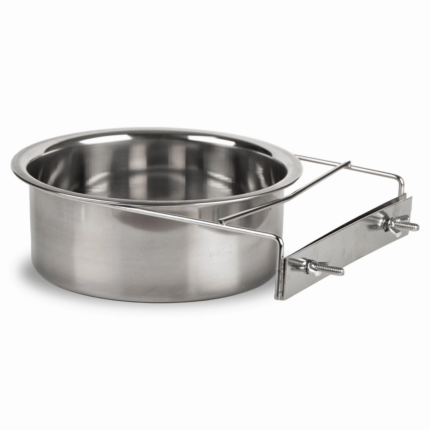 Jeffers Stainless Steel Coop/Kennel Cup with Clamp