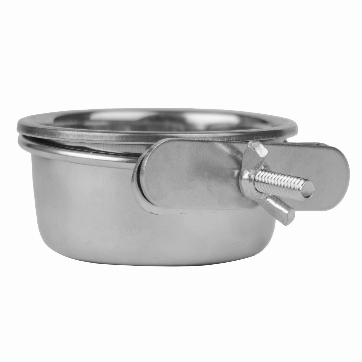 Jeffers Stainless Steel Coop/Kennel Cup with Clamp