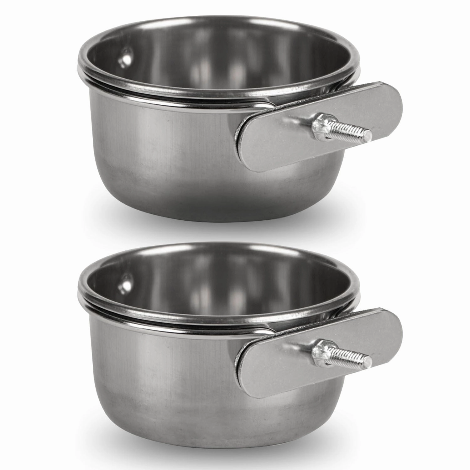 Jeffers Stainless Steel Coop/Kennel Cup with Clamp