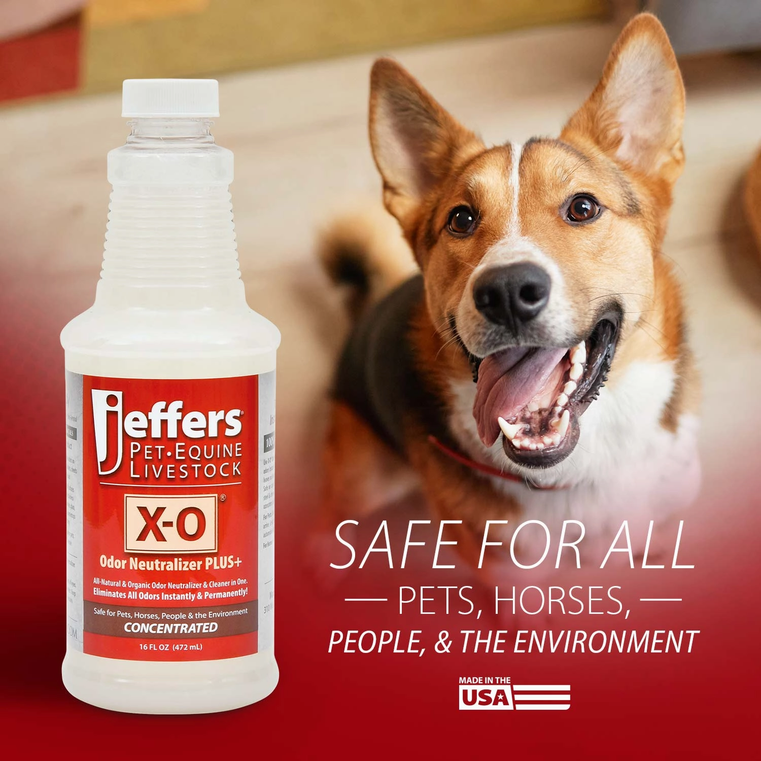 Jeffers X-O Pet Odor Neutralizer Plus   Cleaner Concentrate