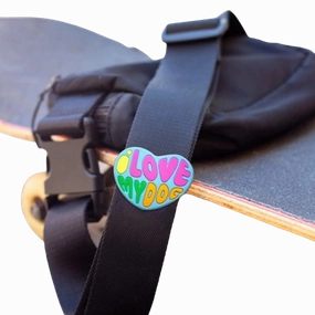 Jiby Dog Crew Silicone Dog Badge Charm - Love My Dog