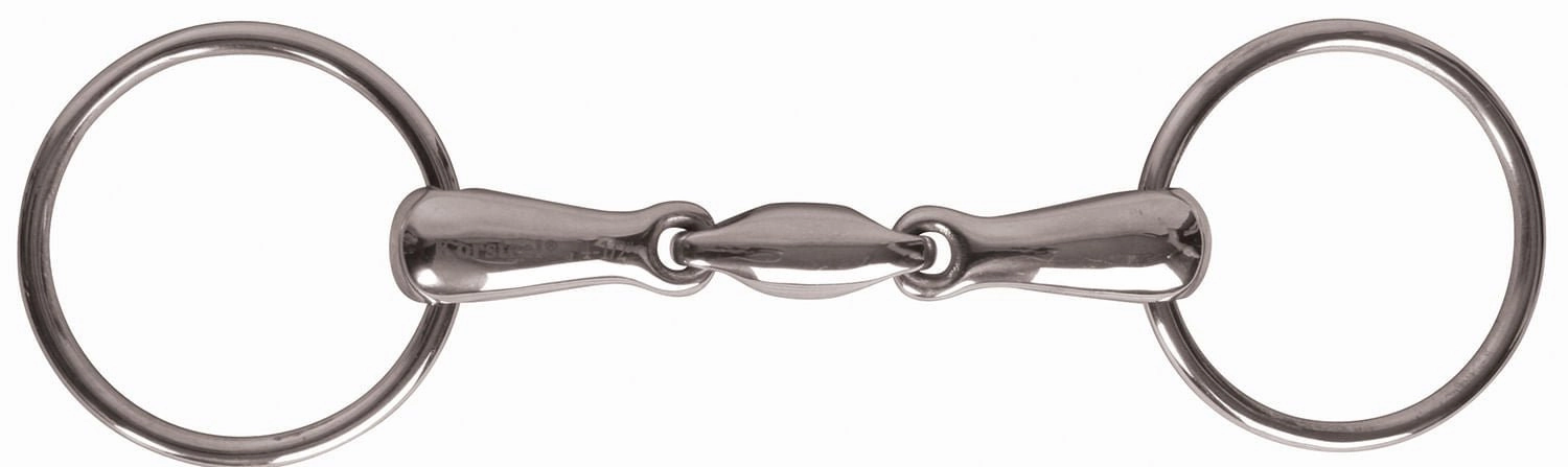 JP Korsteel Stainless Steel Oval Link Loose Ring Snaffle Bit