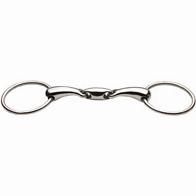JP Korsteel Stainless Steel Oval Link Loose Ring Snaffle Bit