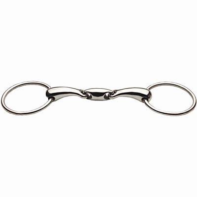 JP Korsteel Stainless Steel Oval Link Loose Ring Snaffle Bit