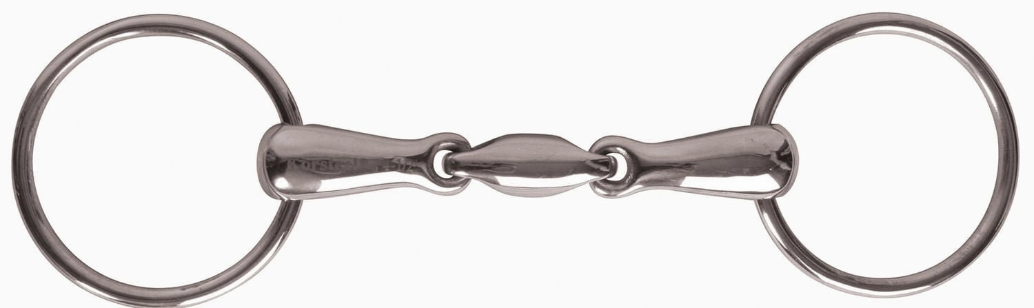 JP Korsteel Stainless Steel Oval Link Loose Ring Snaffle Bit