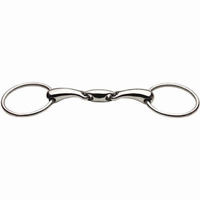 JP Korsteel Stainless Steel Oval Link Loose Ring Snaffle Bit