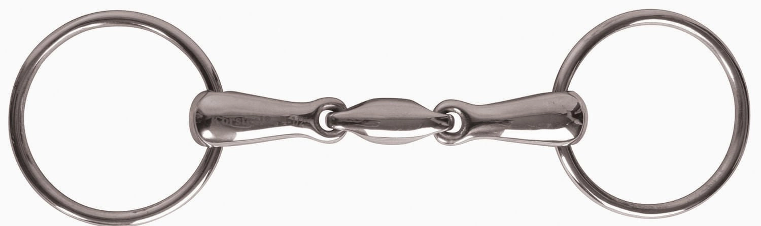 JP Korsteel Stainless Steel Oval Link Loose Ring Snaffle Bit
