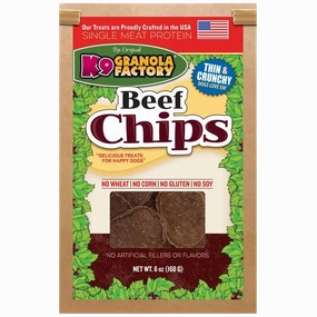 K9 Granola Factory Beef Chips 6oz Bag