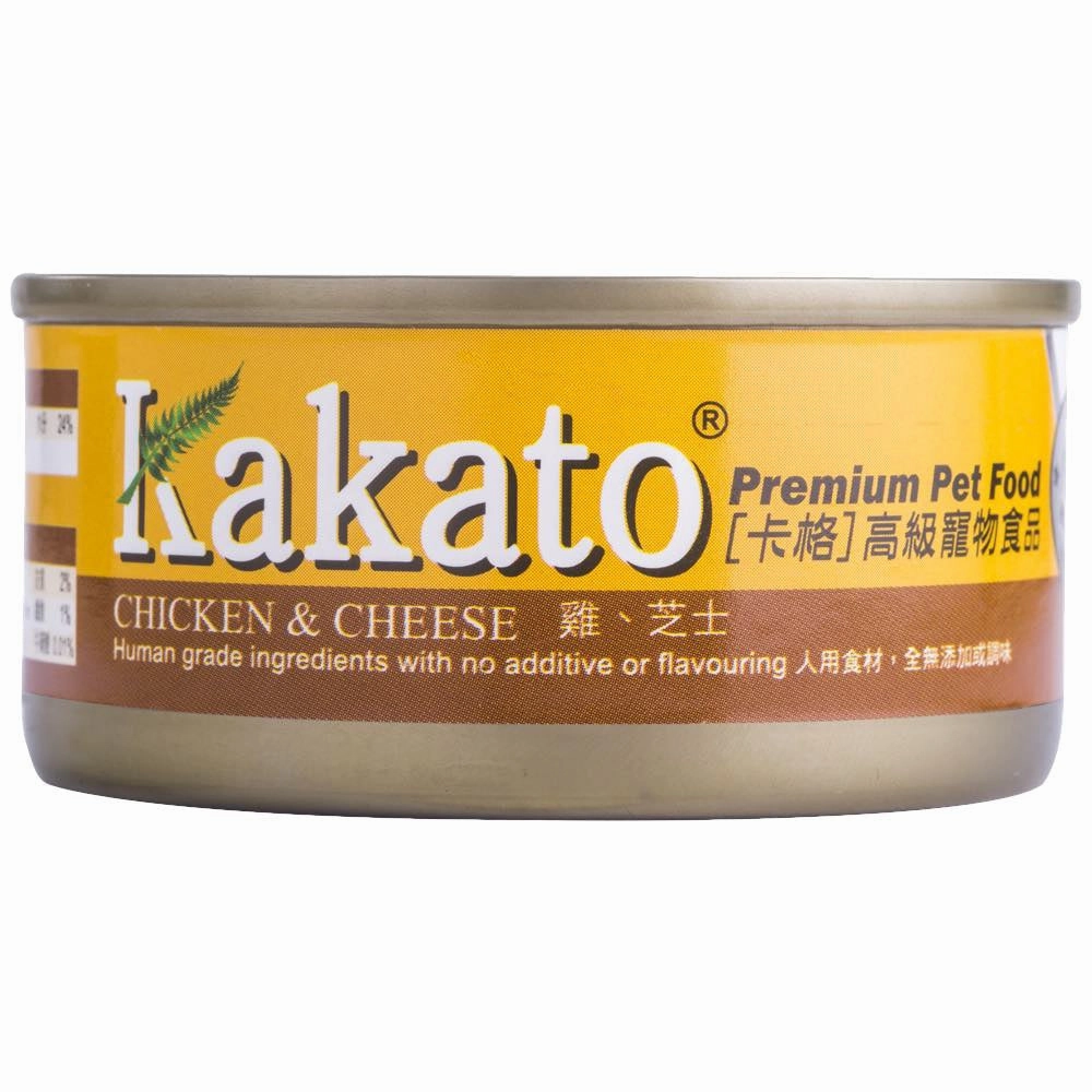 Kakato Chicken & Cheese Grain-Free Canned Cat & Dog Food