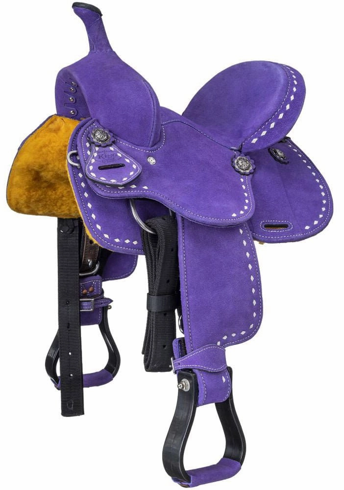 King Series Youth Stratford Suede Barrel Saddle