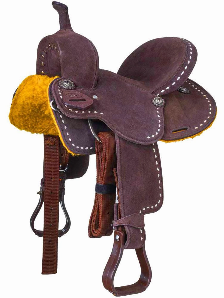 King Series Youth Stratford Suede Barrel Saddle