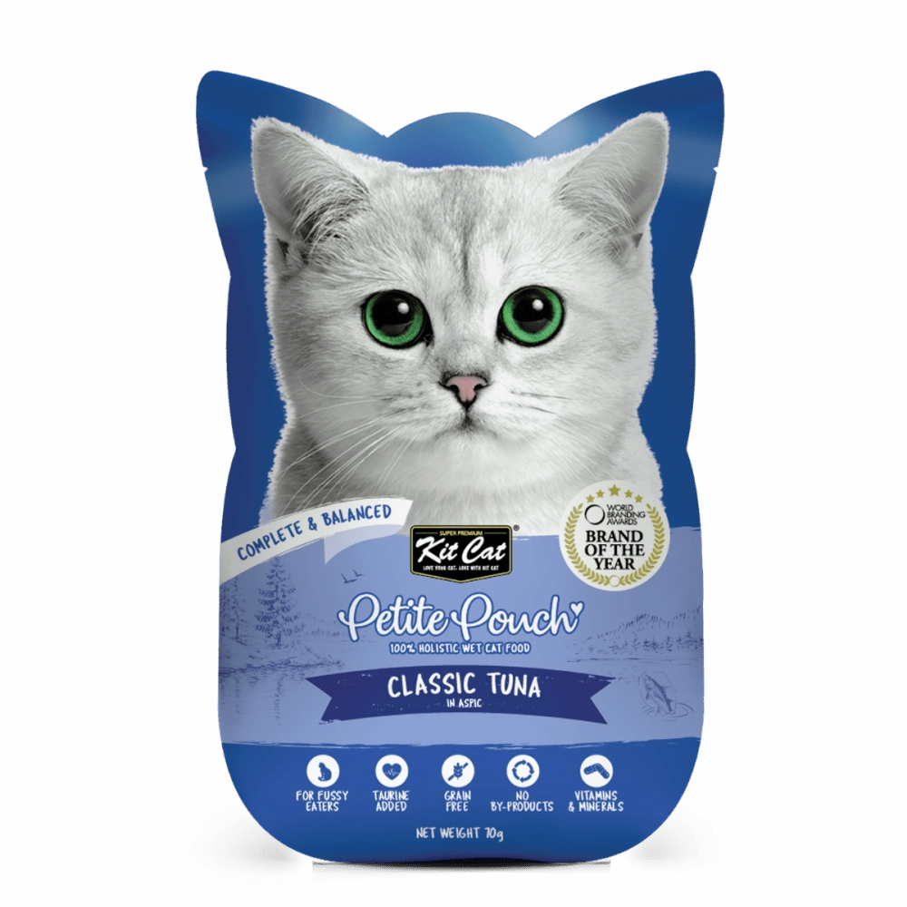 Kit Cat Tuna and White Fish, Tuna & Salmon Fish and Classic Tuna Cat Wet Food Combo