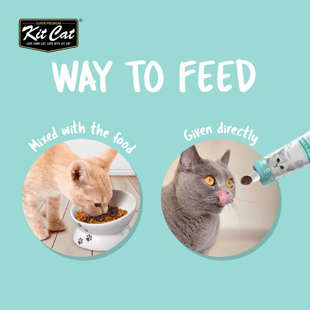 Kit Cat Weight Gain Daily Nutritional Supplement Gel For Cats 120g