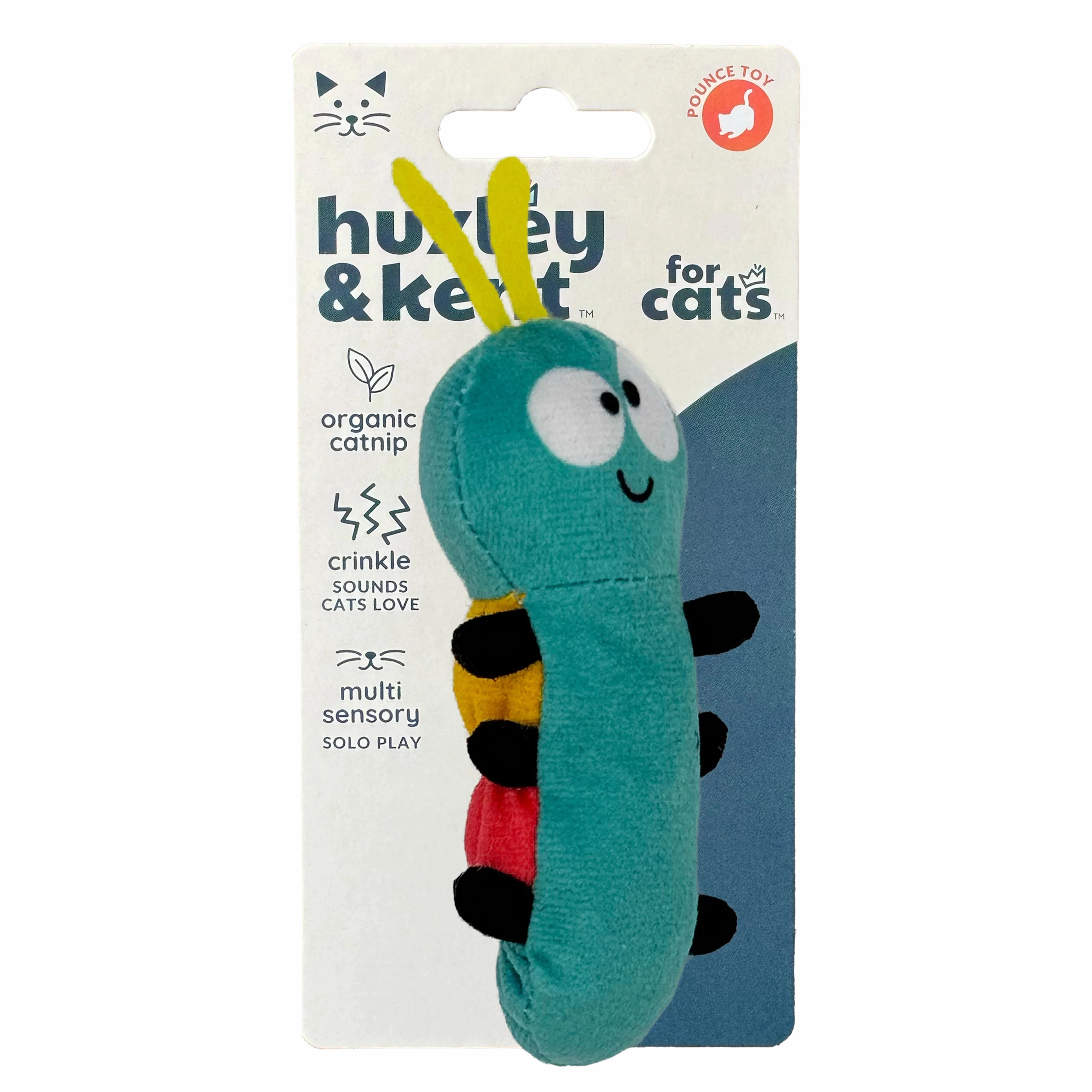 Kittybelles Plush Cat Toy Caterpillar 5"