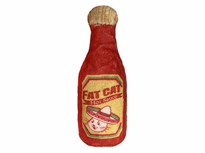 Kittybelles Plush Cat Toy Fat Cat Hot Sauce 4"
