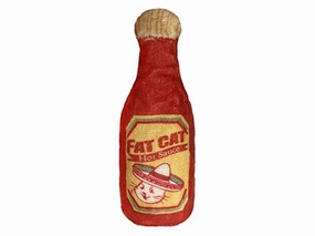 Kittybelles Plush Cat Toy Fat Cat Hot Sauce 4"