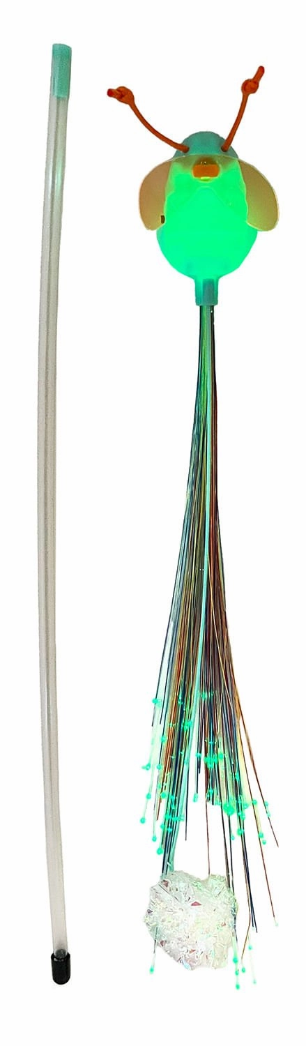 KONG Teaser Glow in the Dark Firefly Wand Cat Toy