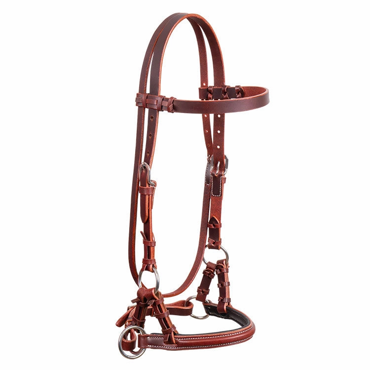 Latigo Padded Leather Sidepull