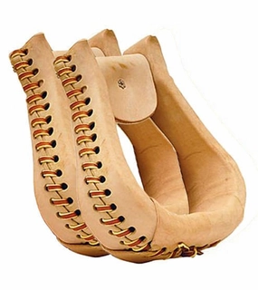 Leather Bell Bottom Stirrups, Pair