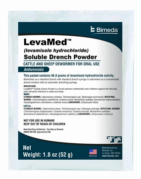 LevaMed Soluble Drench Powder Dewormer, 52 gram