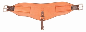 Martin Saddlery 7"W Contoured Flank Cinch, Natural Skirting Leather, 31"L