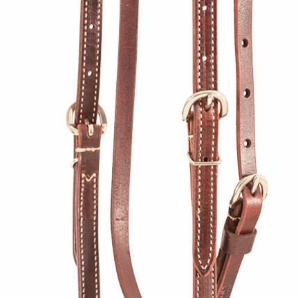 Martin Saddlery Browband Headstall with Blood Knots, Chocolate