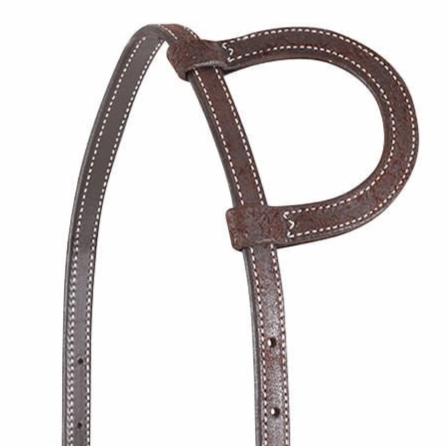 Martin Saddlery Slip Ear Headstall Roughout, Chocolate