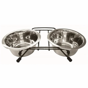Marukan Stainless Steel Double Feeder For Dogs & Cats 246g