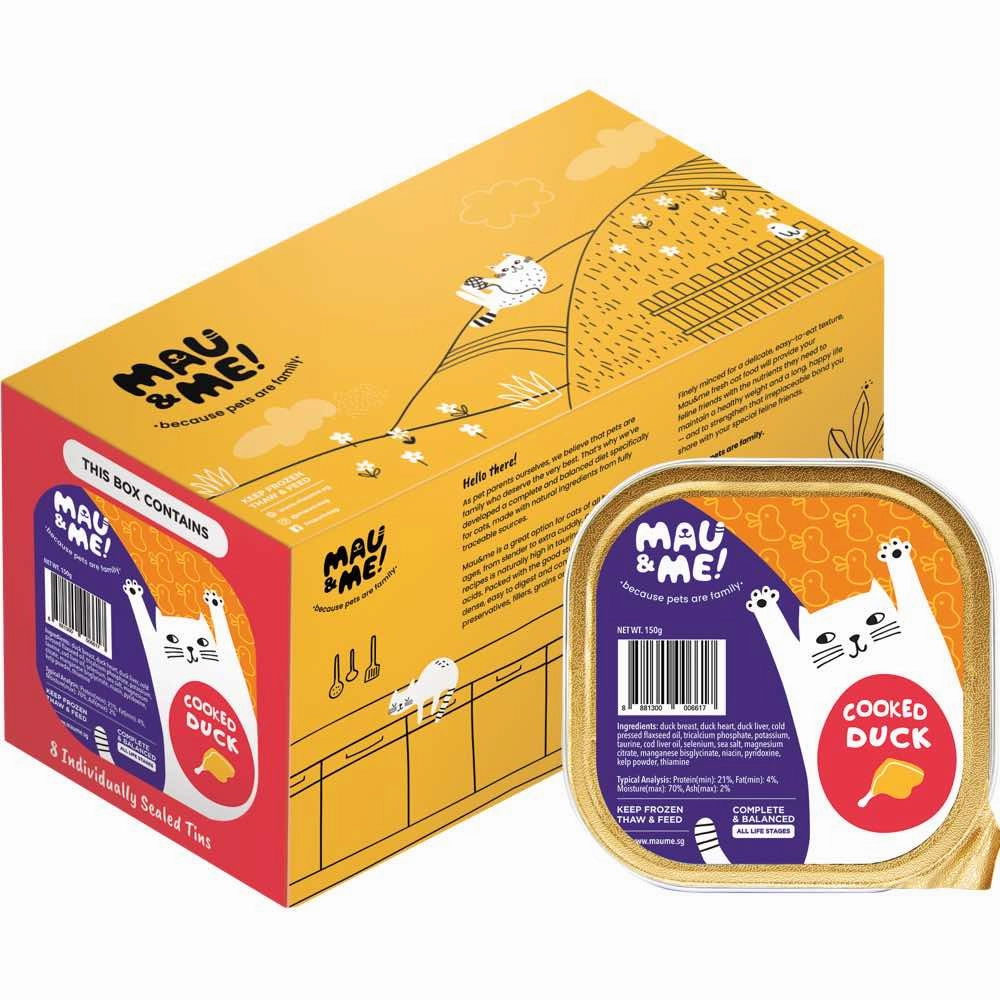 Mau&Me Cooked Duck Frozen Cat Food