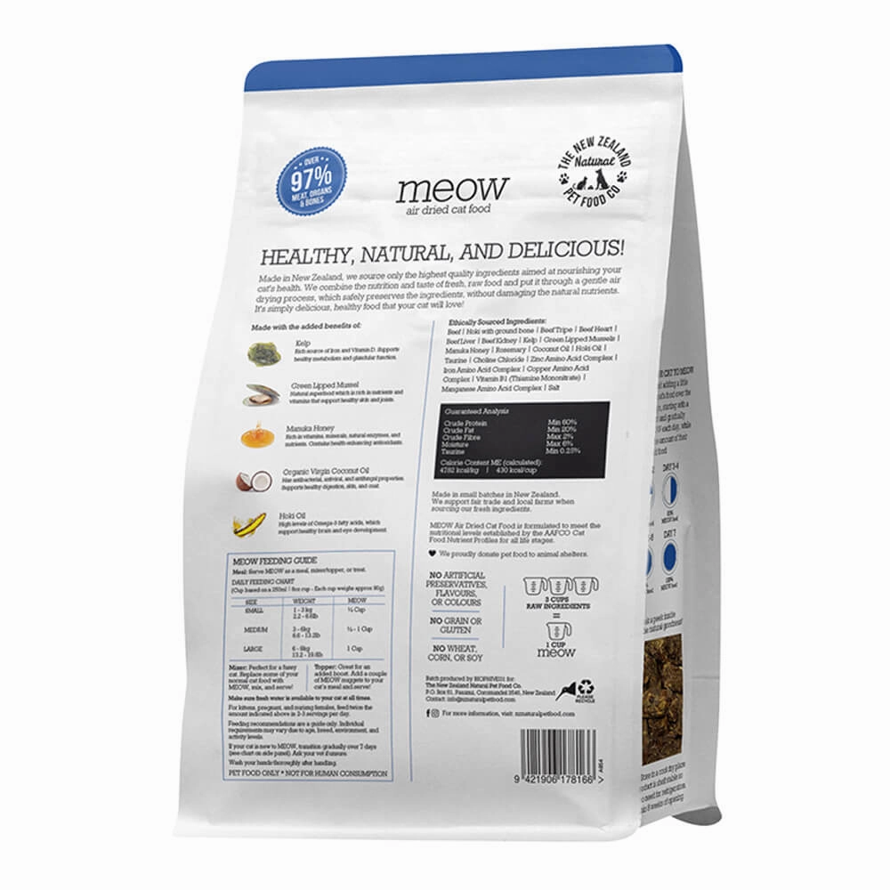 Meow Beef & Hoki Air Dried Food, 26.5 oz