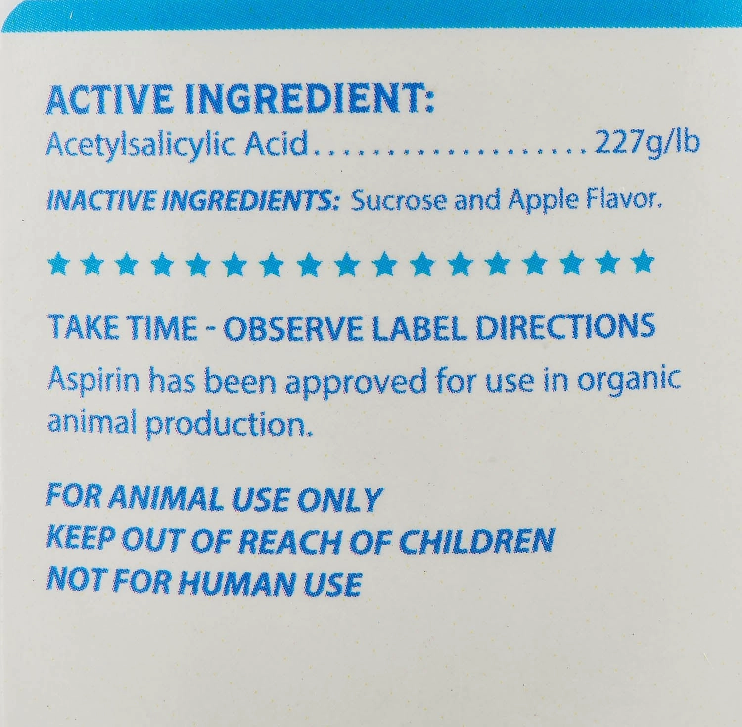 Merrick's Blue Ribbon Aspirin Powder, Apple Flavor, 1 lb