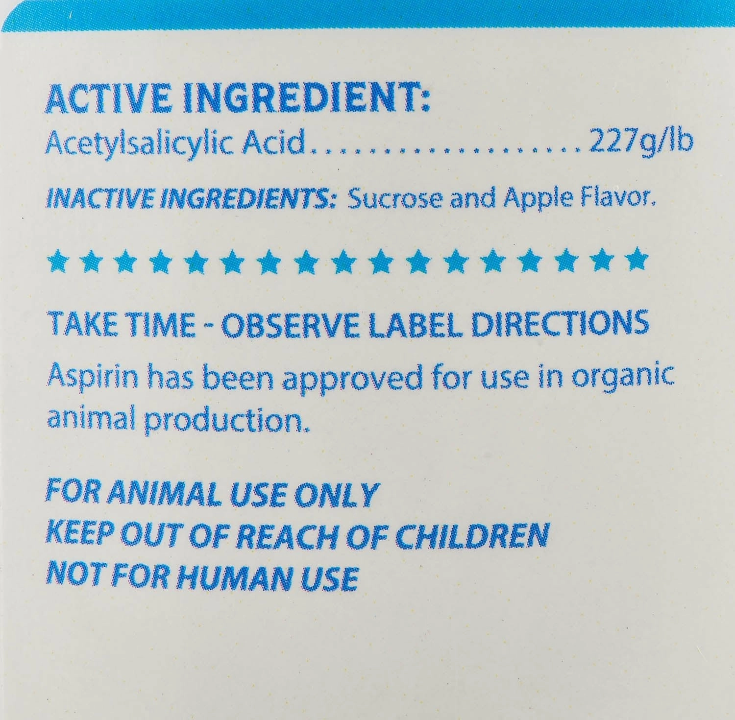 Merrick's Blue Ribbon Aspirin Powder, Apple Flavor, 1 lb