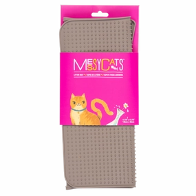 Messy Cats Silicone Litter Mat - Grey