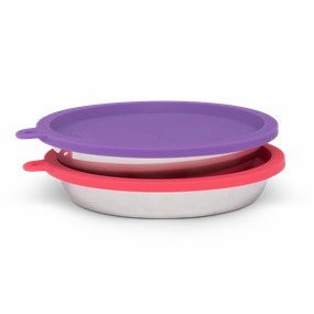 Messy Cats Silicone Saucer-Shaped Air-Tight Lid 1.75 Cup 2-pack