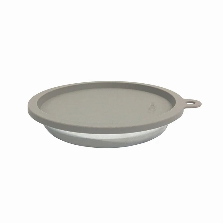 Messy Cats Silicone Saucer-Shaped Air-Tight Lid 1.75 Cup - Grey