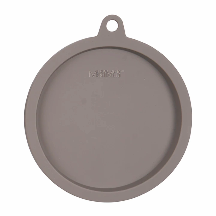 Messy Cats Silicone Saucer-Shaped Air-Tight Lid 1.75 Cup - Grey