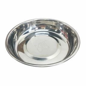 Messy Cats Stainless Steel Saucer-Shaped Bowl 1.75 Cup