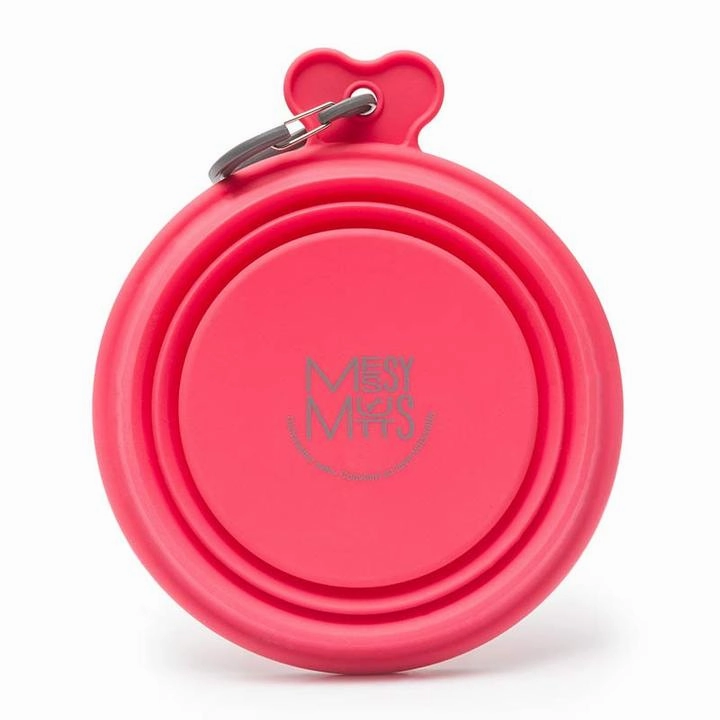 Messy Mutts Collapsible Silicone Bowl Red - Small