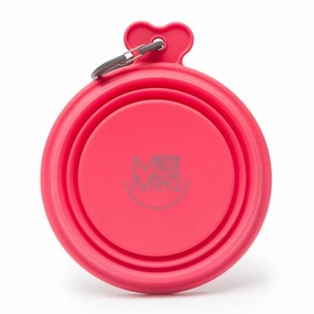 Messy Mutts Collapsible Silicone Bowl Red - Small