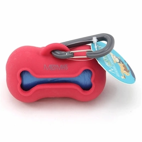 Messy Mutts Dog Wastebag Holder - Red