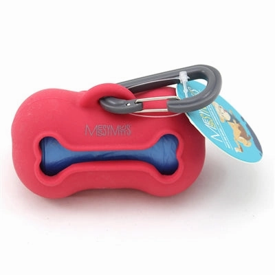 Messy Mutts Dog Wastebag Holder - Red