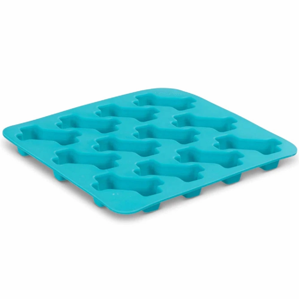 Messy Mutts Silicone Dog Treat Making Mold (12 Bones, Blue)