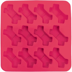 Messy Mutts Silicone Dog Treat Making Mold (12 Bones, Watermelon)