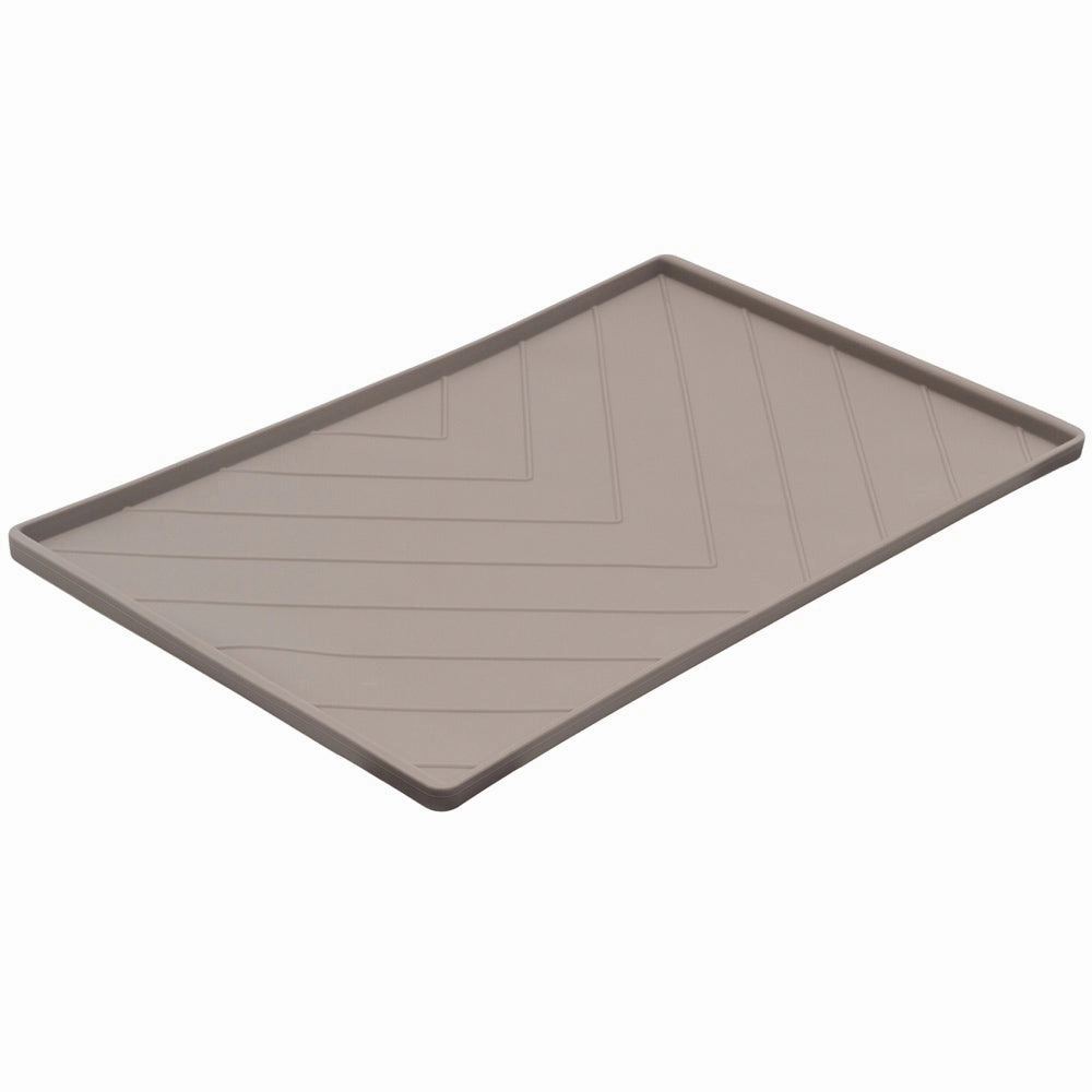 Messy Mutts Silicone Non-Slip Dog Bowl Mat (Grey)
